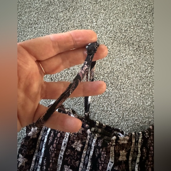 SO Goods for Life Bodycon Maxi Ruffled Dress size M Ditsy Flower smocked bust - Picture 7 of 10